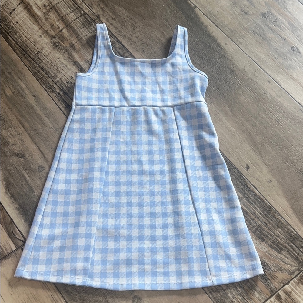 Old Navy Kids Dress in Light Blue and White Gingham
